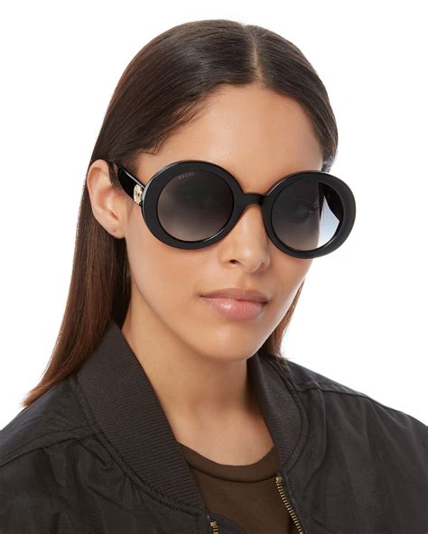 gucci round sunglasses black